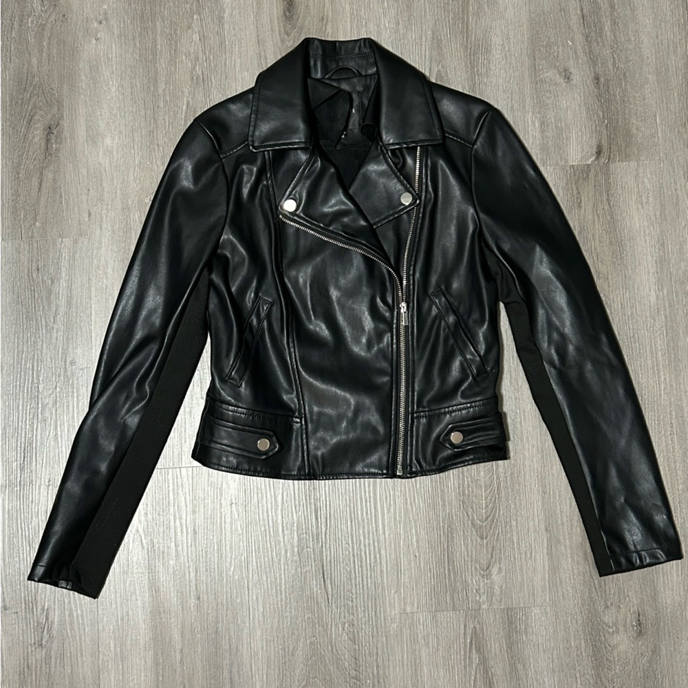 Dynamite Black Faux Leather Jacket